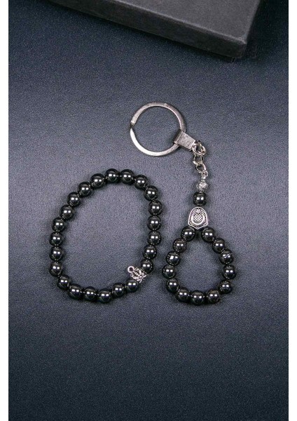 Hematit Taşı Bilek ve Anahtarlık Set Kombini fiyatları