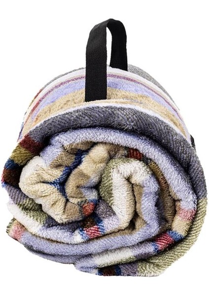 Peluş Polar Kamp Battaniyesi - Haki Ekose - Acil Durum Battaniye - Argeus Camp modelleri