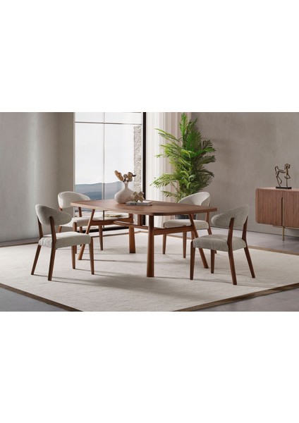 Vion Wallnut Yemek Odası Takımı indirimleri