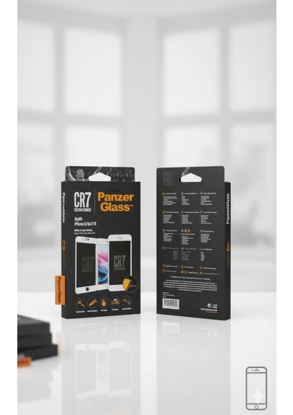 Panzerglass™ Cr7 Serisi - Beyaz Cam Ekran Koruyucu (Iphone 6/6s/7/8 Uyumlu)