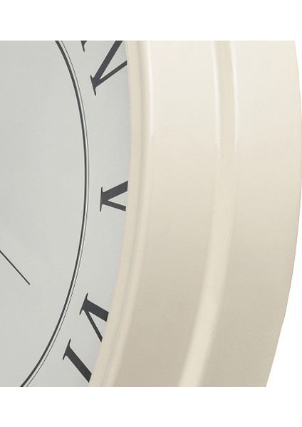 Dekoratif 55CM Siyah Metal Duvar Saati –cam Ön Yüzey,roma Rakamlı, Sessiz Mekanizma-Piano Krem Rengi fırsatları