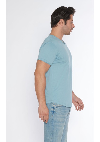 Erkek Geniş Yaka %100 Pamuk Salaş T-Shirt modelleri