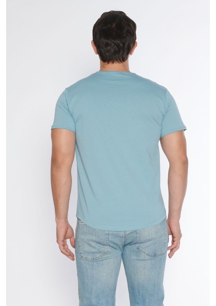 Erkek Geniş Yaka %100 Pamuk Salaş T-Shirt fırsatları