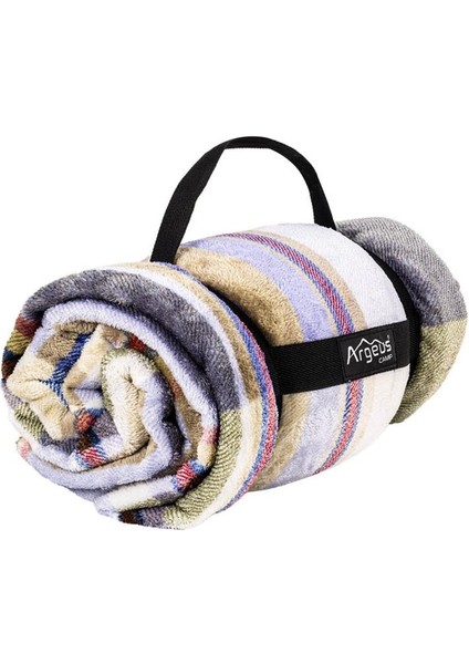 Peluş Polar Televizyon Battaniyesi - Haki Ekose - Tv Battaniye - Acil Durum Battaniyesi - 200*180CM