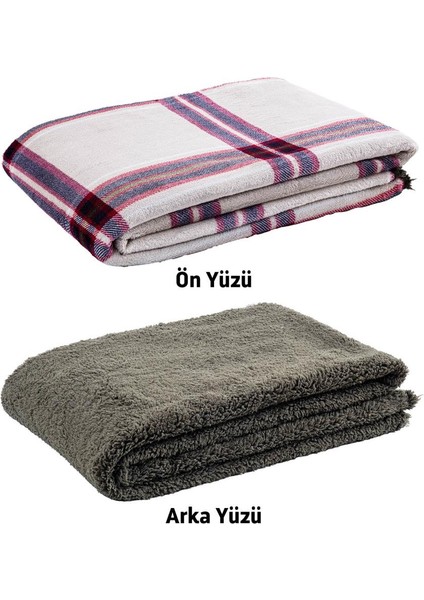 Peluş Polar Televizyon Battaniyesi - Haki Ekose - Tv Battaniye - Acil Durum Battaniyesi - 200*180CM fırsatları