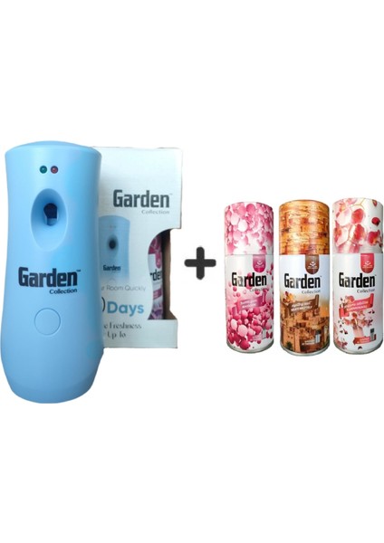 Oda Kokusu Sprey Makine +Bubble Gum Parfüm Esansı Gizem Doğu Yedek Sprey 260 ml Air Freshener + Otomatik Sprey Yedeği Oda Spreyi Bubble Gum Parfüm Esansı Gizem Doğu 260 ml x 3 Adet