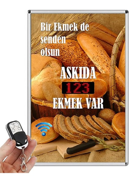 Askıda Ekmek LED Sayıcı (Uzaktan Kumandalı)