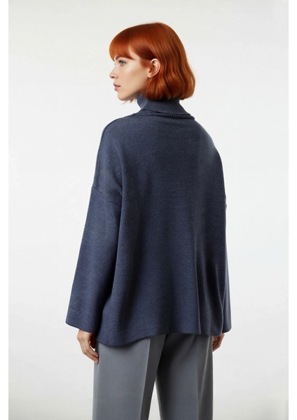 Kadınlar Için Konforlu Oversize Basic Düşük Kol Balıkçı Yaka Triko Kazak Kış Günleri Şıklığı modelleri