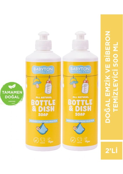 Doğal Emzik ve Biberon Temizleyici 2'li Set 500 ml