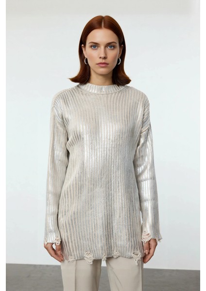 Kadın Basic Ribana Dokuma Bisiklet Yaka Düşük Kol Akrilik Triko Kazak Sonbahar Kış Şıklığı fiyatları