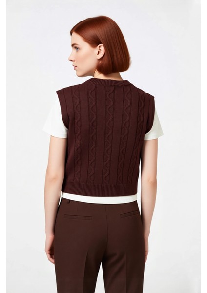 Genç Kızlar Için Regular Kalıp V Yaka Saç Örgü Triko Crop Süveter Ilkbahar Sonbahar Trendi modelleri