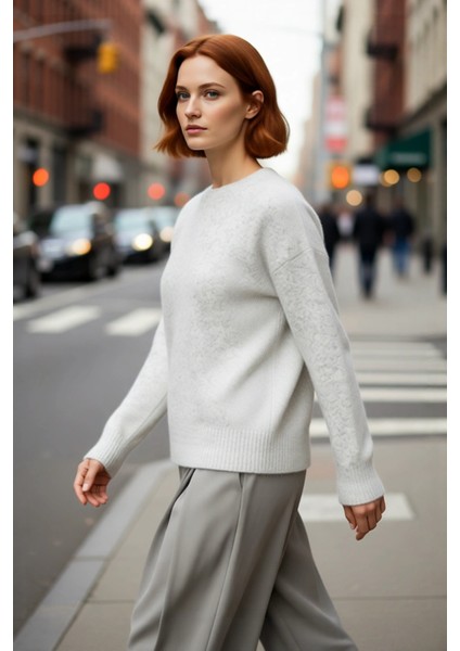 Kadın Regular Kalıp Düz Desen Bisiklet Yaka Triko Kazak Kışlık Sıcak Konforlu Günlük Stil Kaliteli modelleri