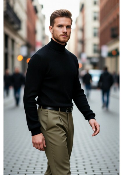Erkek Balıkçı Yaka Triko Kazak Regular Kalıbı Ile Günlük ve Smart Kombinler Için Ideal Bir Parça modelleri