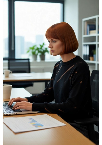 Kadın Bisiklet Yaka Akrilik Triko Kazak Düşük Kollu Ajurlu Desenli Ilkbahar Sonbahar Şıklığı