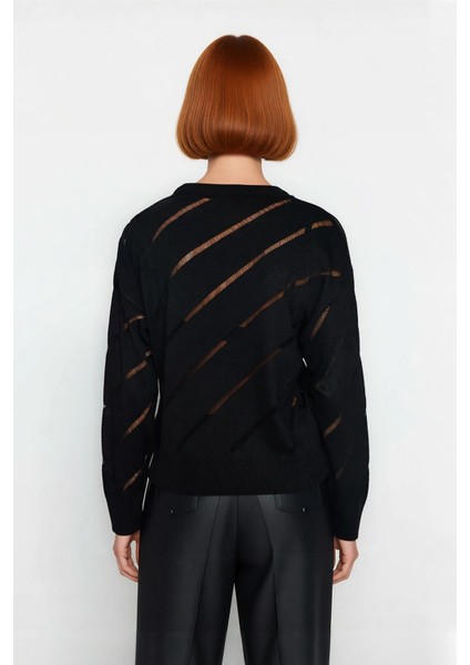 Kadın Bisiklet Yaka Akrilik Triko Kazak Düşük Kollu Ajurlu Desenli Ilkbahar Sonbahar Şıklığı modelleri