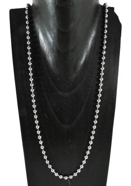 Erkek Çelik Top Zincir Kolye Spor Model 4 mm 56 cm ydk17