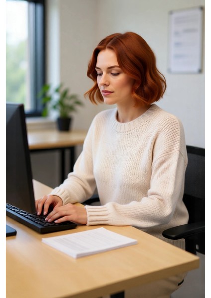 Kadın Casual Şık Oversize Kalın Triko Kazak Bisiklet Yaka Rahat Uzun Boy Soğuk Havalar Kaliteli