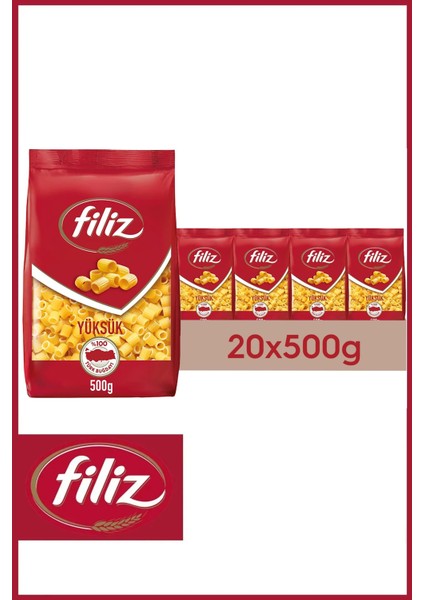 Yüksük Makarna 500 gr x 20 Adet