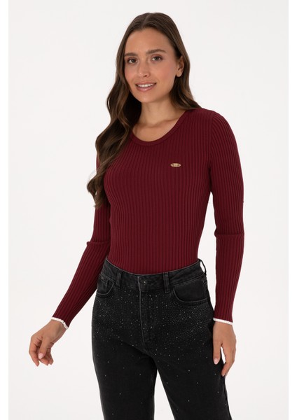 Kadın Bordo Kazak /triko 50314780-VR014 modelleri