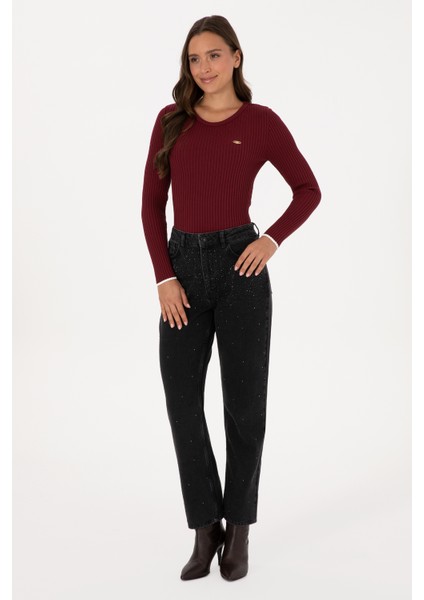 Kadın Bordo Kazak /triko 50314780-VR014 fırsatları