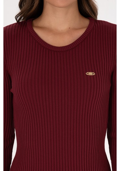 Kadın Bordo Kazak /triko 50314780-VR014