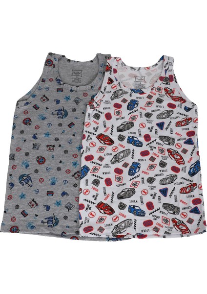 Erkek Çocuk Atleti Tutku Pamuk 3 No-5-6 Yaş- 4 Adet