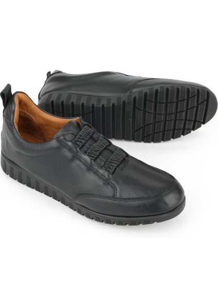 , Kadın Hakiki Deri Ayakkabı 1531050Z26144006K Siyah fırsatları