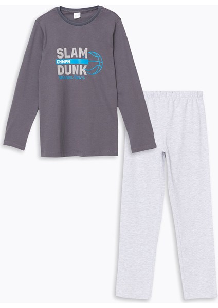 Yeni Sezon Bisiklet Yaka Erkek Çocuk Pijama Takımı modelleri