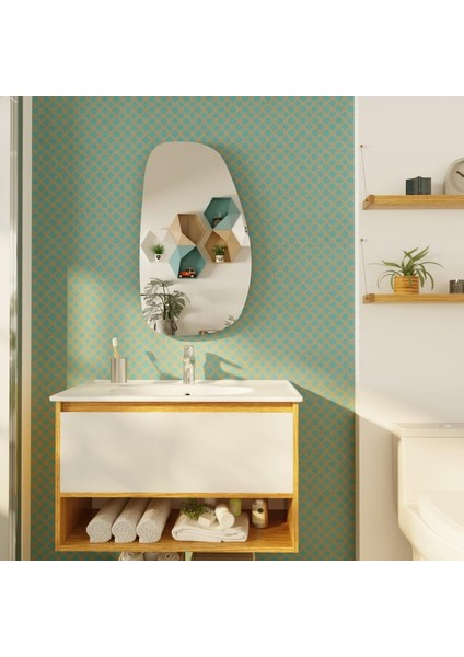Narrow Flow Asimetrik Organik Duvar Aynası – Minimal Modern Dekoratif Ayna fiyatları