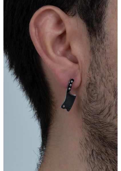 Chef 1 Küçük 1 Büyük Boy Çelik Satır Küpe MSE18