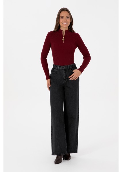 Kadın Bordo Kazak /triko 50316869-VR014 fırsatları