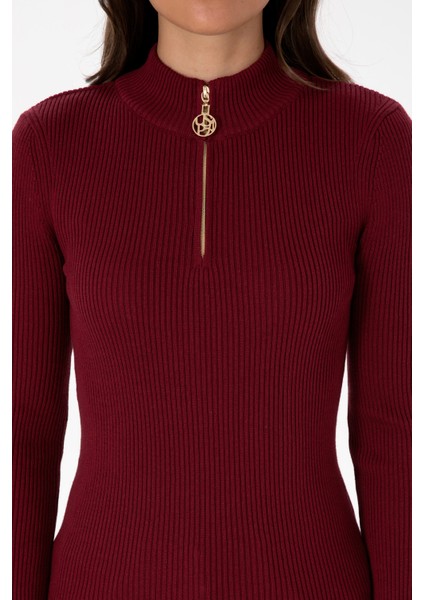 Kadın Bordo Kazak /triko 50316869-VR014