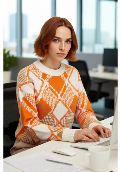 Kadınlara Özel Basic Kesim Düşük Kol Bisiklet Yaka Crop Triko Kazak Soğuk Günlerin Favorisi