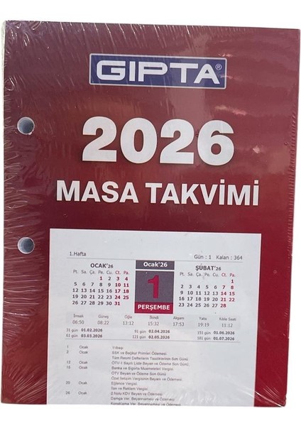 2026 Masa Takvimi + Takvim Altlıklı fırsatları