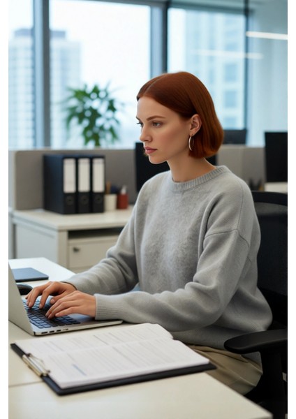 Kadın Oversize Düz Triko Kazak Bisiklet Yaka Düşük Kol Tasarımıyla Kışlık Şıklık Sunar Kaliteli