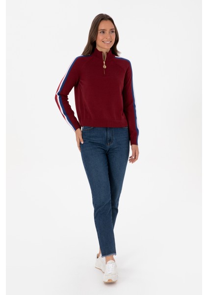 Kadın Bordo Kazak /triko 50314691-VR014 fırsatları