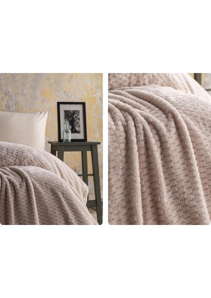 Ap Jakarlı Çift Kişilik Ekru Trusty Battaniye 200*220 fiyatları