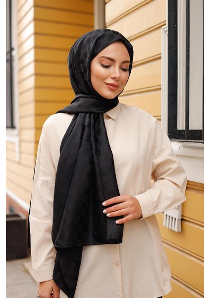 Dama Desen Şal Siyah fırsatları