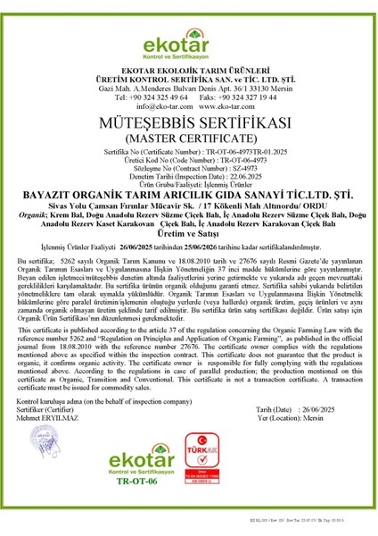 Avantajlı Set Organik Karakovan Petek-Doğu Anadolu Süzme-Iç Anadolu Süzme