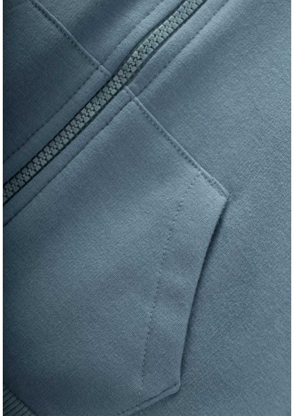 Kapşonlu Fermuarlı Hırka 1-14 Yaş Mint Yeşili modelleri