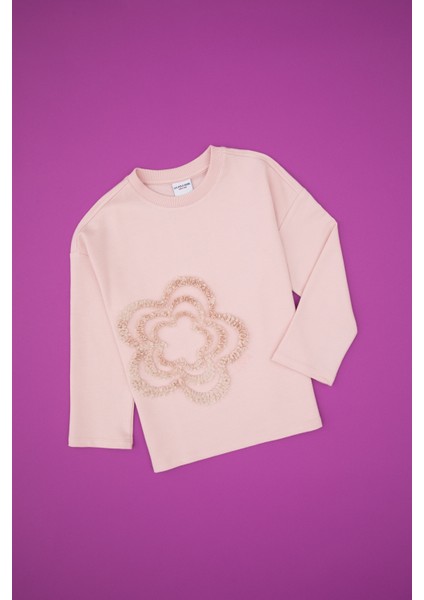 Kız Çocuk Pudra Sweatshirt 50317921-VR042
