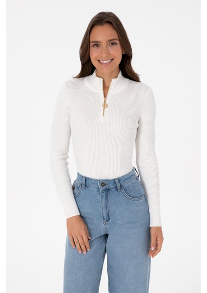 Kadın Ekru Kazak /triko 50316869-VR019