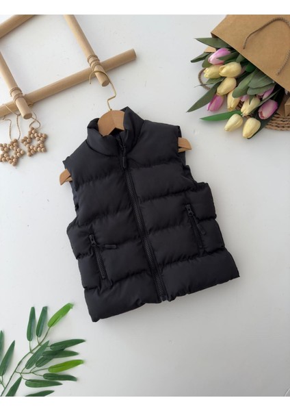 Minigimin Cicileri Cepli Unisex Şişme yelek - Siyah