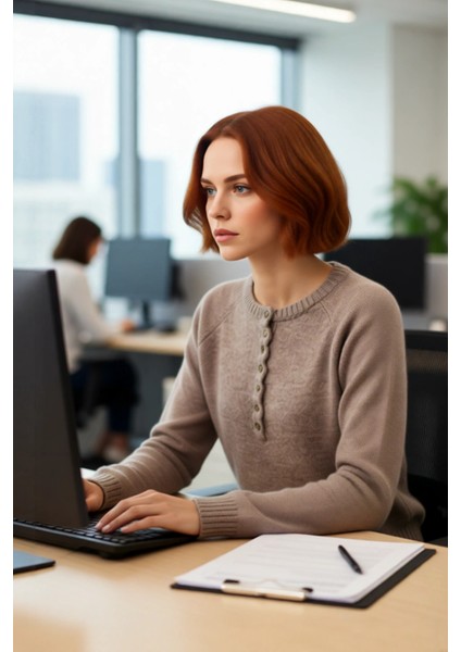 Kadın Triko Kazak Düğmeli Bisiklet Yaka Reglan Kol Orta Kalınlık Kış Mevsimi Için Casual Şıklık