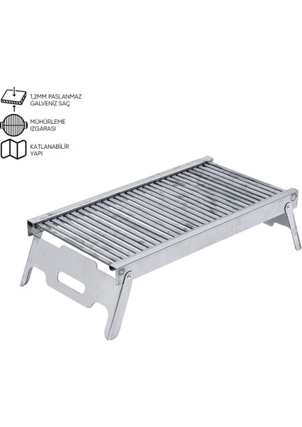 Ateş Üstü Izgara - Katlanır Ayaklı - Argeus - Mühürleme Izgaralı
