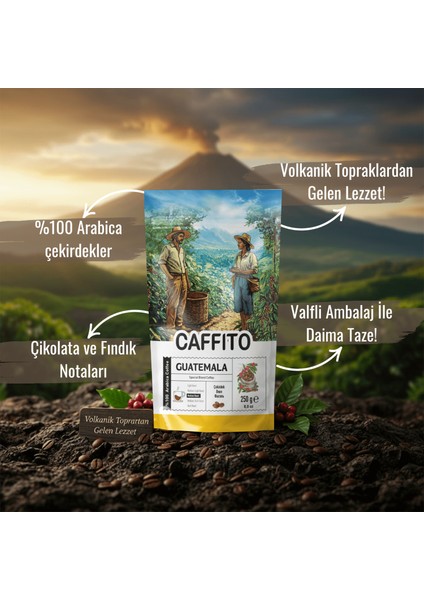 Caffito Guatemala Santarosa - Yöresel Çekirdek Kahve 250 G fiyatları