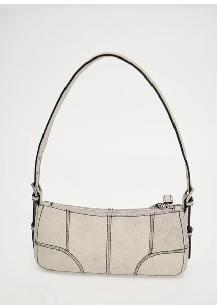 Çatlak Efektli Mini Kadın Omuz Çantası