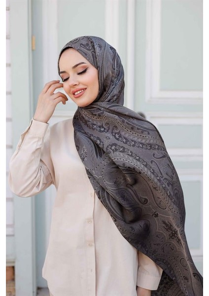 Etro Desen Premium Şal Antrasit