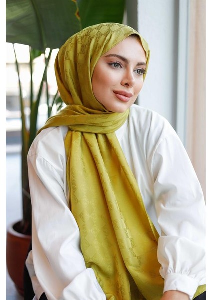 Dama Desen Şal Yağ Yeşili modelleri