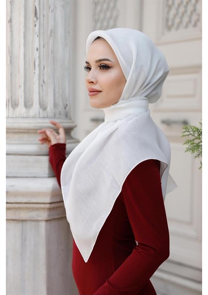 Abiye Eşarp Beyaz modelleri